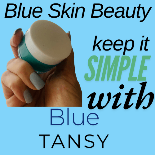 Blue Tansy balm to serum is an all-in-one skin care product with prickly pear seed oil; and other plant based oils.